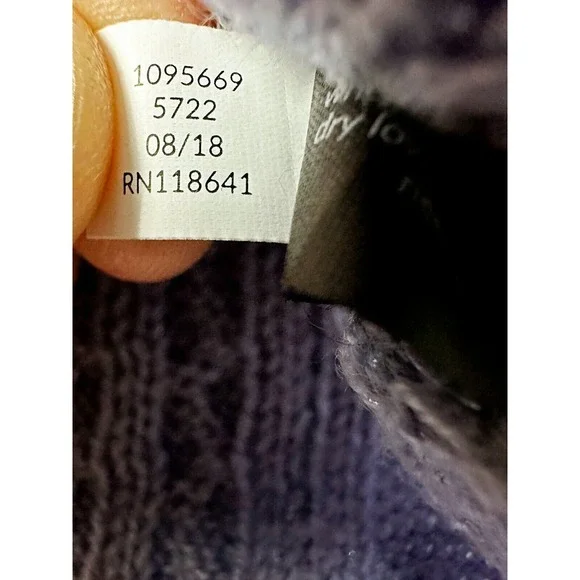 LANE BRYANT Sweater size 18/20 Womens Lilac Cable Knit 1095669 - Picture 6 of 9